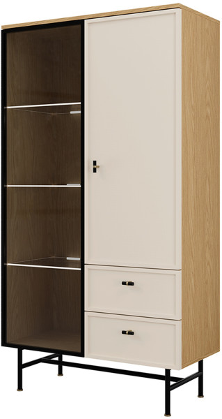 Witryna na książki 90 cm z szufladami EVORIA 1079655