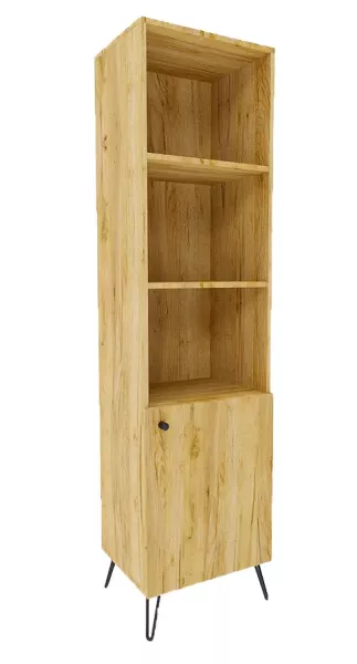 Witryna na metalowych nogach w stylu loft dąb craft - Maeno 692175