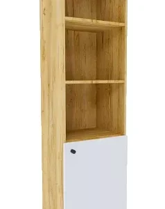 Witryna na metalowych nóżkach loft dąb craft + biały – Sarnix 692166 Witryna na metalowych nóżkach loft dąb craft + biały – Sarnix 692166