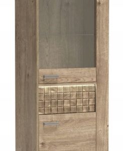 Witryna NATURAL 57 cm dąb ribbeck wysoka półki drzwi przeszklenia 647298 Witryna NATURAL 57 cm dąb ribbeck wysoka półki drzwi przeszklenia 647298