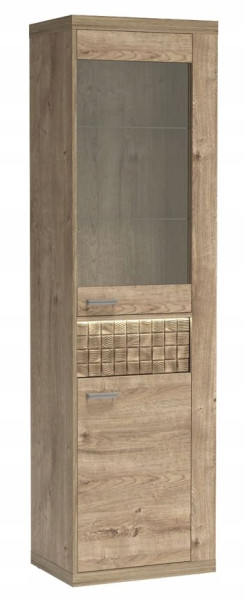 Witryna NATURAL 57 cm dąb ribbeck wysoka półki drzwi przeszklenia 647298