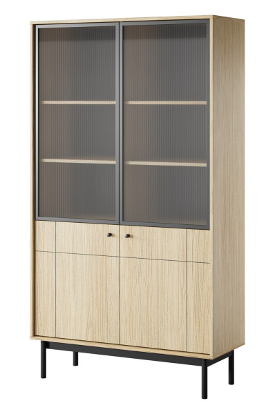Witryna NATURE w stylu japandi do salonu WT104 - dąb linea 325486