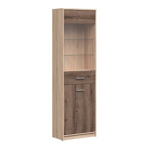 Witryna Nepo Plus 60 cm z 2 drzwiami dąb sonoma/dąb monastery 42813 Witryna Nepo Plus 60 cm z 2 drzwiami dąb sonoma/dąb monastery 42813