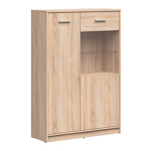 Witryna Nepo Plus 90 cm z 2 drzwiami dąb sonoma 43333 Witryna Nepo Plus 90 cm z 2 drzwiami dąb sonoma 43333