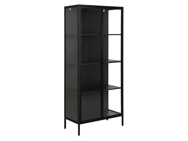 Witryna Newcastle 80 cm z 2 drzwiami czarna 49536