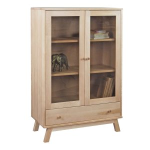Witryna niska drewniana OREGON WOOD II, kolor dębowy, szkło dymione 218782 Witryna niska drewniana OREGON WOOD II, kolor dębowy, szkło dymione 218782