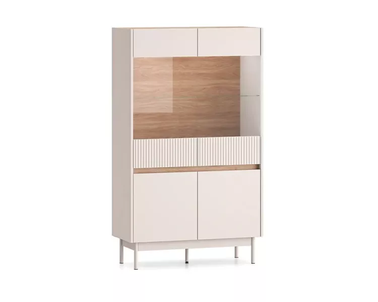 Witryna niska DUMI 03 4D kaszmirowa/dąb cremona 685152