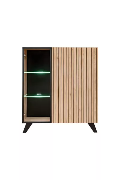 Witryna niska LIAM LED hickory jaskson 412626