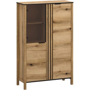 Witryna Niska Przeszklona do Salonu VERVE 99 cm Dąb Evok 318969 Witryna Niska Przeszklona do Salonu VERVE 99 cm Dąb Evok 318969