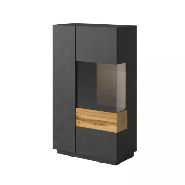 Witryna niska SILKE 2D 80cm matera/dąb wotan prawa 638941