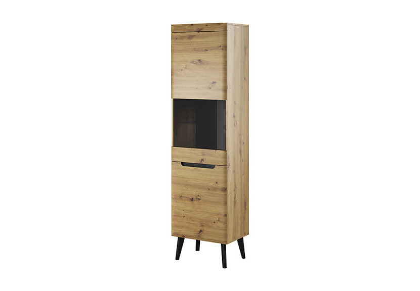 Witryna NORDI NWT53 Dąb Artisan/Czarny 300426