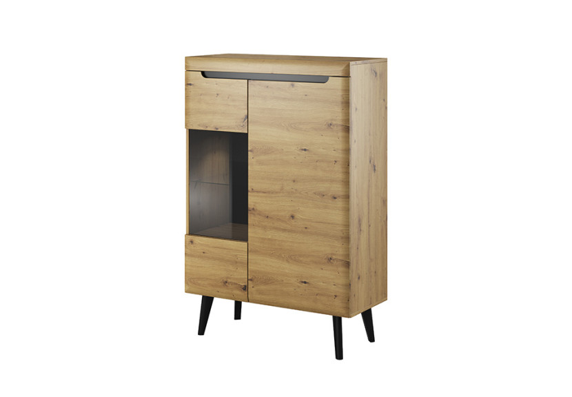 Witryna NORDI NWT90 Dąb Artisan/Czarny 300423