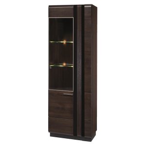 Witryna Porti-10 66 cm z 2 drzwiami lewostronna dąb czekoladowy 139897 Witryna Porti-10 66 cm z 2 drzwiami lewostronna dąb czekoladowy 139897