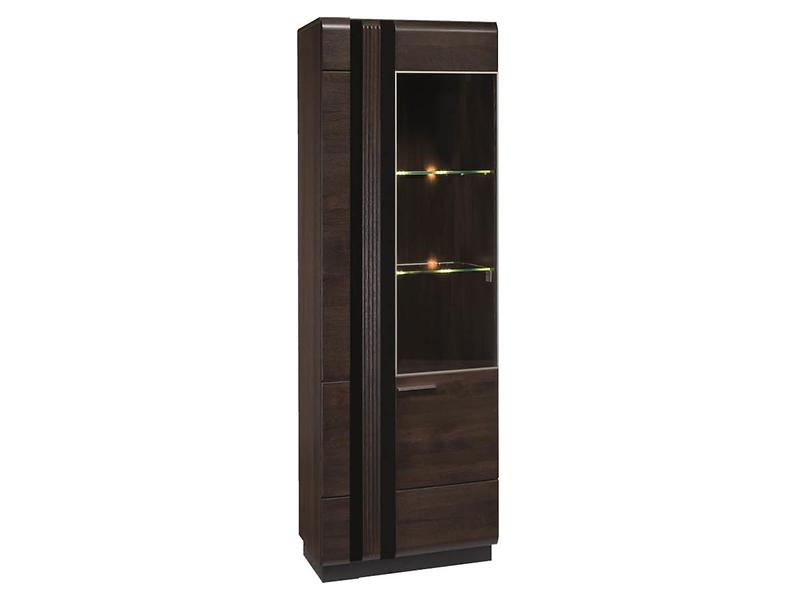 Witryna Porti-11 66 cm z 2 drzwiami prawostronna dąb czekoladowy 139901
