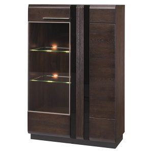 Witryna Porti-15 95 cm z 2 drzwiami dąb czekoladowy 139899