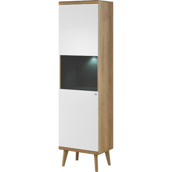 Witryna PRIME 04 dąb riviera / biały 248690