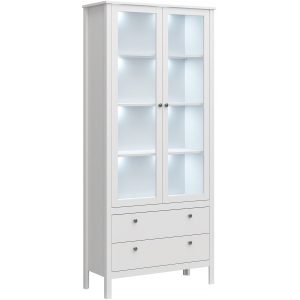 Witryna Przeszklona Wysoka do Salonu AZURA 90 cm Biała Skandynawska 319025 Witryna Przeszklona Wysoka do Salonu AZURA 90 cm Biała Skandynawska 319025