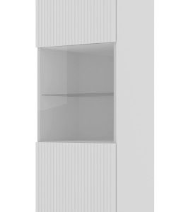 Witryna Ravenna B 1D frez MDF biały mat + RAMA CZARNA 240471 Witryna Ravenna B 1D frez MDF biały mat + RAMA CZARNA 240471