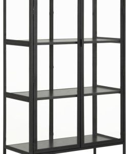 WITRYNA Seaford czarna WYSOKA loft metalowa 4 PÓŁKI 299516 WITRYNA Seaford czarna WYSOKA loft metalowa 4 PÓŁKI 299516
