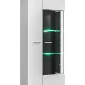 Witryna SOLIDO TWIN sosna czarna/biały połysk 420392 Witryna SOLIDO TWIN sosna czarna/biały połysk 420392