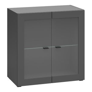 Witryna System 64 z 2 drzwiami grafitowa 787956 Witryna System 64 z 2 drzwiami grafitowa 787956