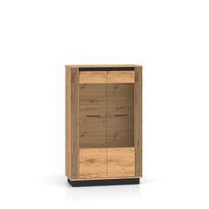 Witryna Szeroka 2D URSO Dąb Czarny Loft Lamele 1045459