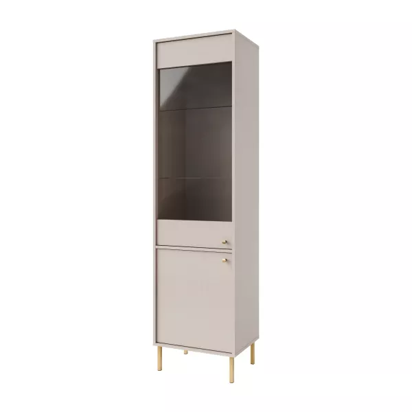 Witryna szklana do salonu Sakai 2 2F T101 Beżowy 716000