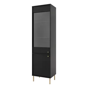 Witryna szklana do salonu Sakai 2 2F T101 Czarny 715993 Witryna szklana do salonu Sakai 2 2F T101 Czarny 715993