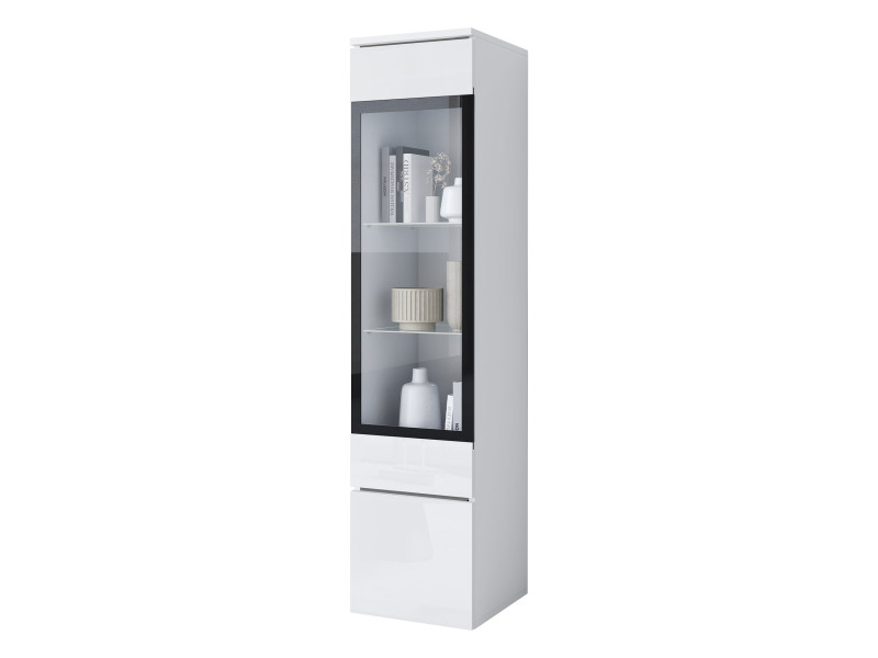 Witryna szklana do salonu Vera 002 z oświetleniem LED 1031364