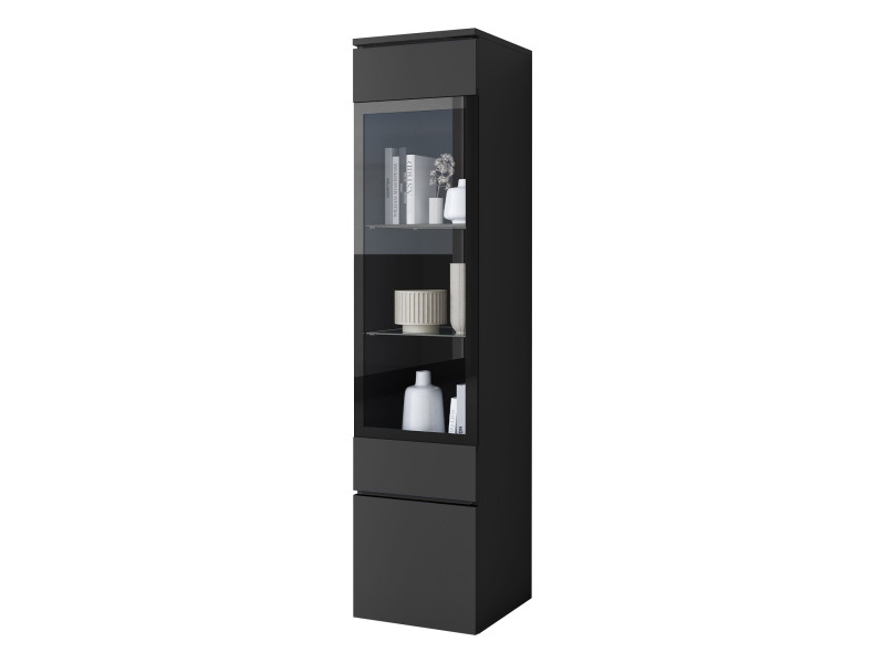 Witryna szklana do salonu Vera 002 z oświetleniem LED 1031365
