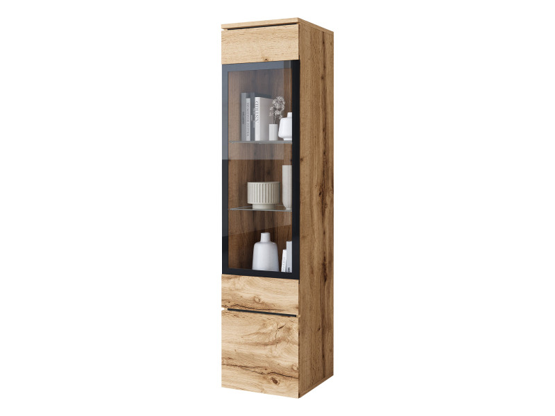 Witryna szklana do salonu Vera 002 z oświetleniem LED 1031362