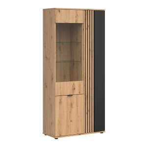 Witryna Vabres 90 cm z 3 drzwiami dąb artisan lamela 287249 Witryna Vabres 90 cm z 3 drzwiami dąb artisan lamela 287249
