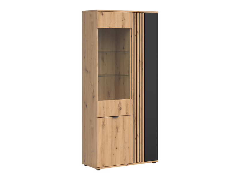 Witryna Vabres 90 cm z 3 drzwiami dąb artisan lamela 287249