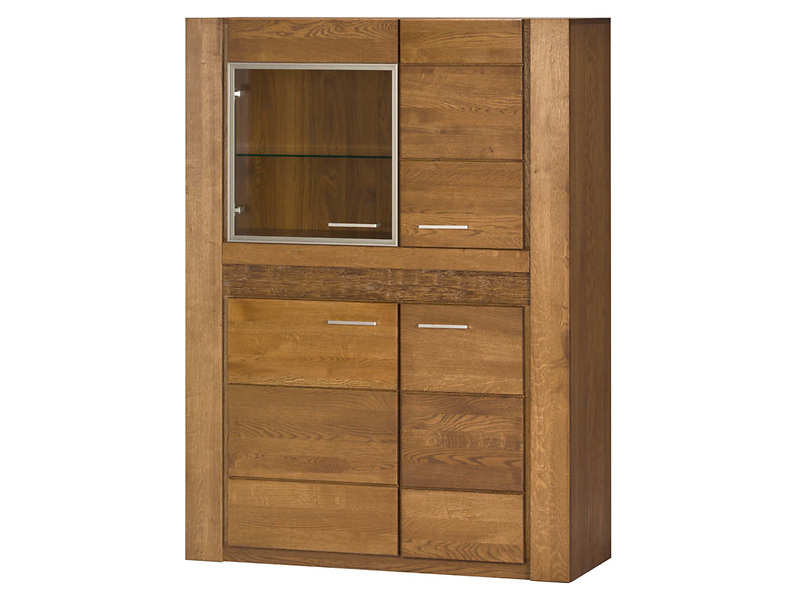 Witryna Velvet-15 110 cm z 4 drzwiami dąb rustical 139975