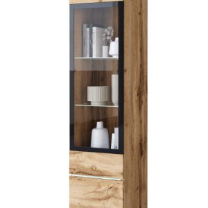 Witryna VEVE 02 z oświetleniem LED/dąb wotan 1051489 Witryna VEVE 02 z oświetleniem LED/dąb wotan 1051489