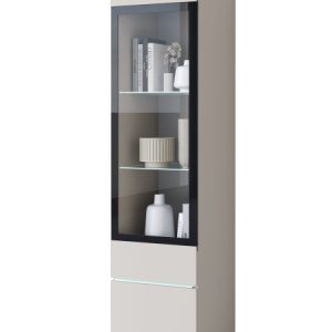 Witryna VEVE 02 z oświetleniem LED/kaszmirowy beż 1051494 Witryna VEVE 02 z oświetleniem LED/kaszmirowy beż 1051494