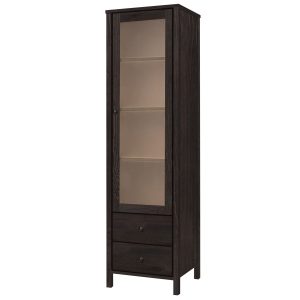 Witryna wąska 52 cm drewniana z szufladami PRESTIGE P, kolor orzech 682080 Witryna wąska 52 cm drewniana z szufladami PRESTIGE P, kolor orzech 682080