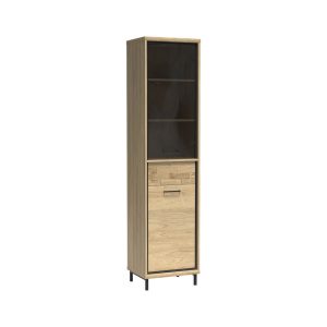 Witryna Wąska MILAN 49 cm Hikora Dębowa Wstawka Nóżki 10 cm 136100 Witryna Wąska MILAN 49 cm Hikora Dębowa Wstawka Nóżki 10 cm 136100