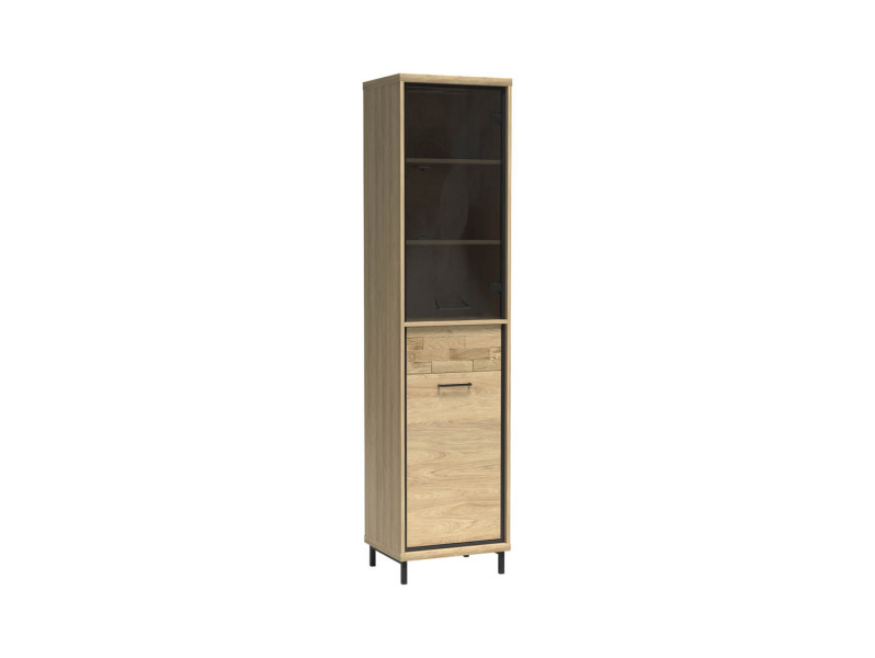 Witryna Wąska MILAN 49 cm Hikora Dębowa Wstawka Nóżki 10 cm 136100