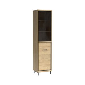 Witryna Wąska MILAN 49 cm Hikora Metalowe Nogi Cicha Szuflada Nowoczesna 136099 Witryna Wąska MILAN 49 cm Hikora Metalowe Nogi Cicha Szuflada Nowoczesna 136099