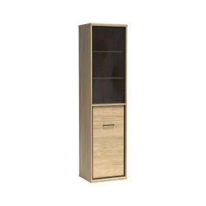 Witryna Wąska MILAN 49 cm Natural Hikora Gładki Front Szuflada Nowoczesna 136097 Witryna Wąska MILAN 49 cm Natural Hikora Gładki Front Szuflada Nowoczesna 136097