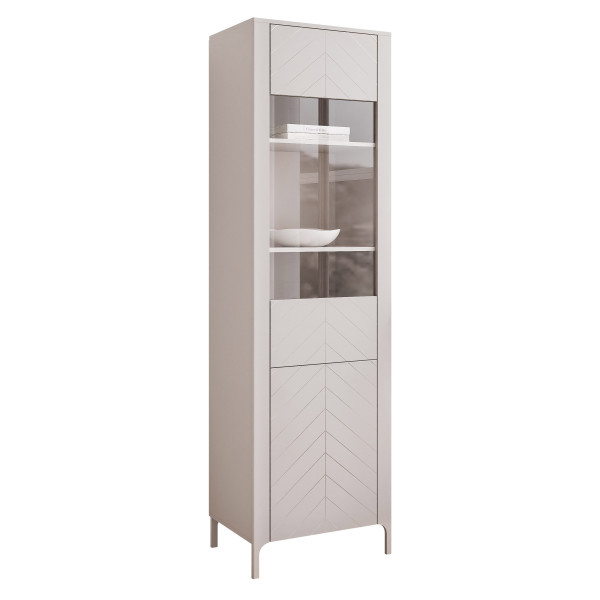 Witryna wąska wysoka LORIEN 60 cm kaszmir 710975