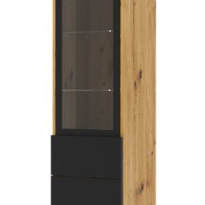 Witryna wisząca AURA 150 dąb artisan / czarny mat 240462 Witryna wisząca AURA 150 dąb artisan / czarny mat 240462