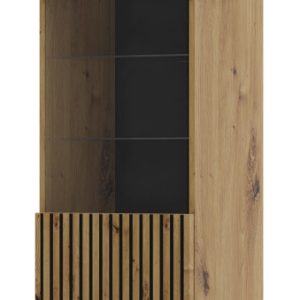 Witryna wisząca AURIS 1D 45 cm dąb artisan / czarny mat 240456 Witryna wisząca AURIS 1D 45 cm dąb artisan / czarny mat 240456