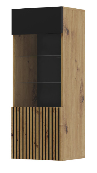 Witryna wisząca AURIS 1D 45 cm dąb artisan / czarny mat 240456