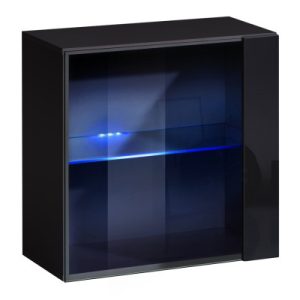 Witryna wisząca czarny połysk SWITCH 60 cm + LED 937703 Witryna wisząca czarny połysk SWITCH 60 cm + LED 937703