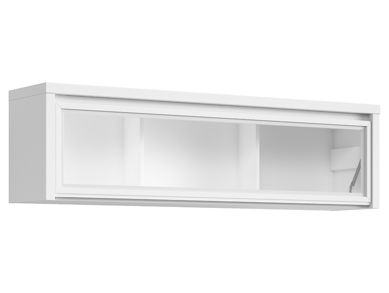 Witryna wisząca Kaspian 144 cm z drzwiami biała 31069