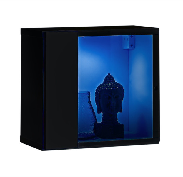 Witryna wisząca SWITCH czarny 30 cm + LED 937706