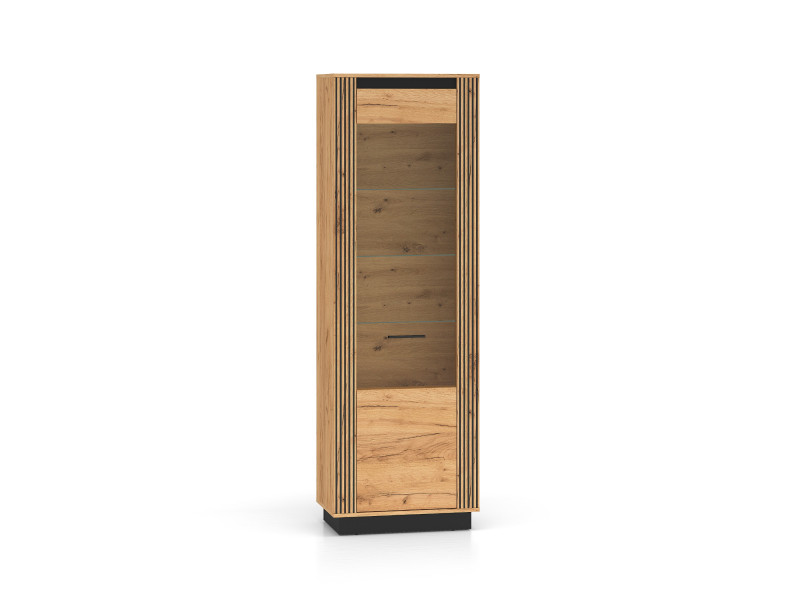 Witryna Wysoka 1D URSO Dąb Czarny Loft Lamele 1045460