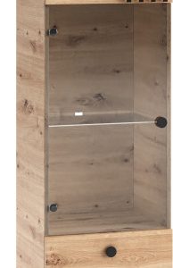 Witryna wysoka 50 cm na alkohol do salonu LERON dąb artisan szklana 995243 Witryna wysoka 50 cm na alkohol do salonu LERON dąb artisan szklana 995243
